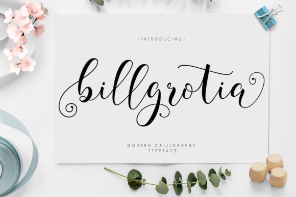 Billgrotia Script: A Beautiful Typeface for Creative Projects