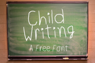Child Writing Free Font