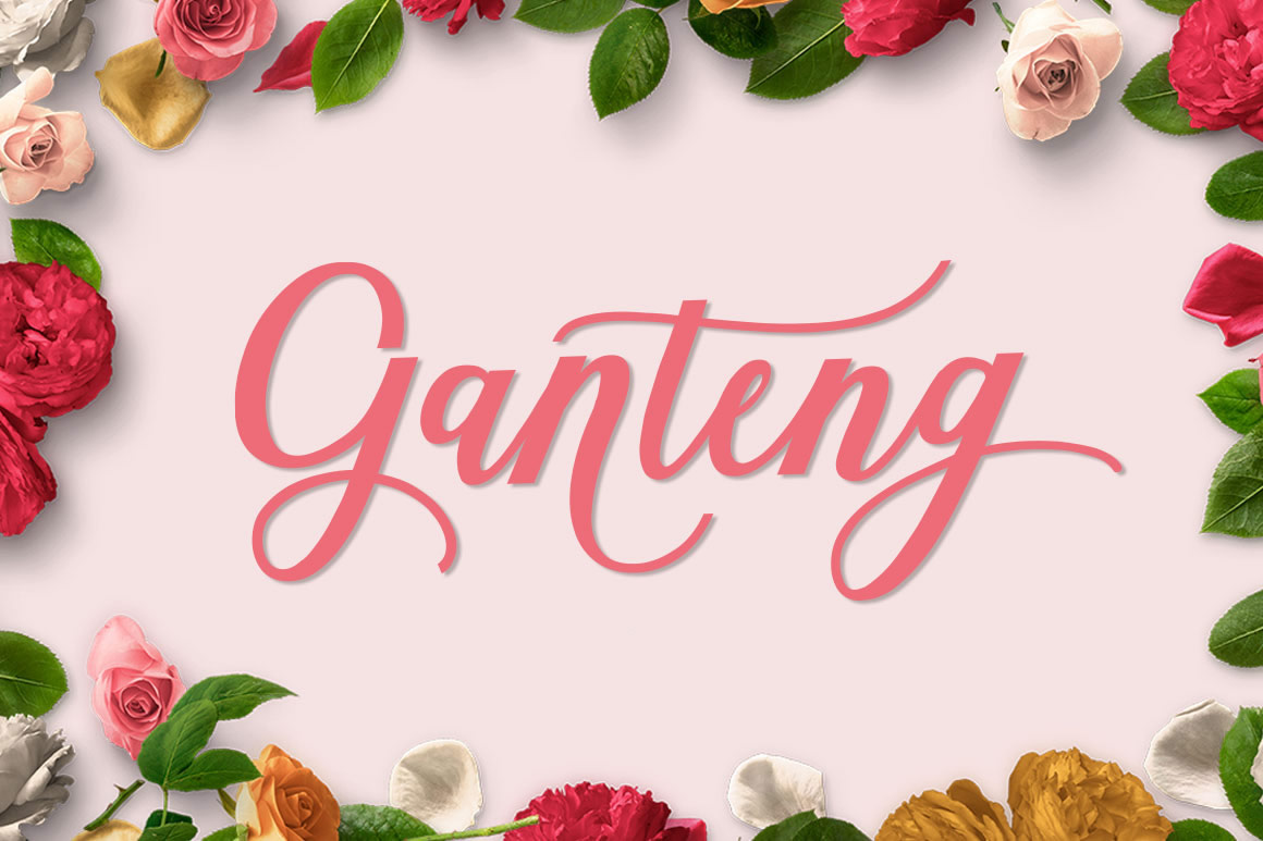 Ganteng Script: A Handwritten Font Built for Digital Design